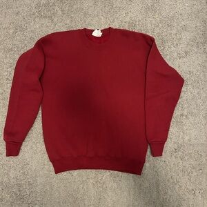Vintage heavyweight Lee Men's Rich Red Crewneck Sweater